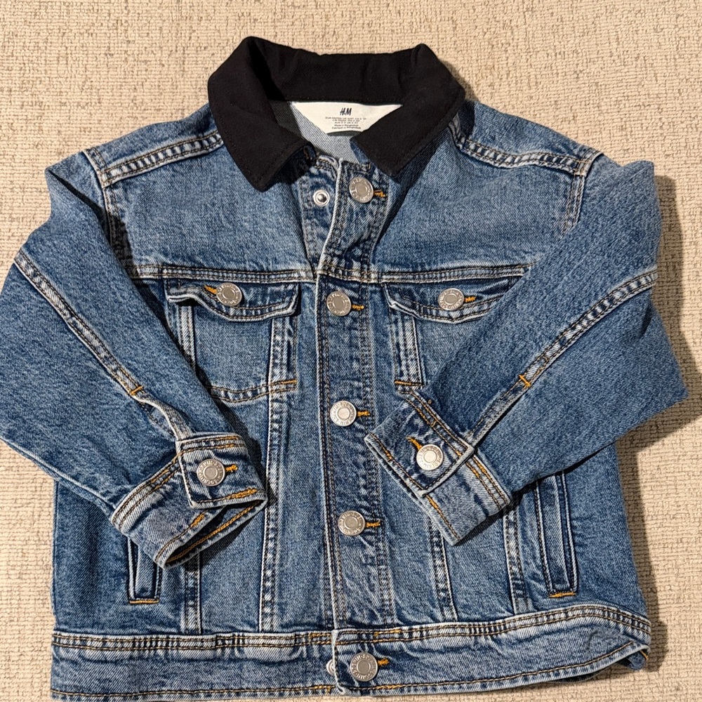 H&M Kids Denim Jacket with Black Collar